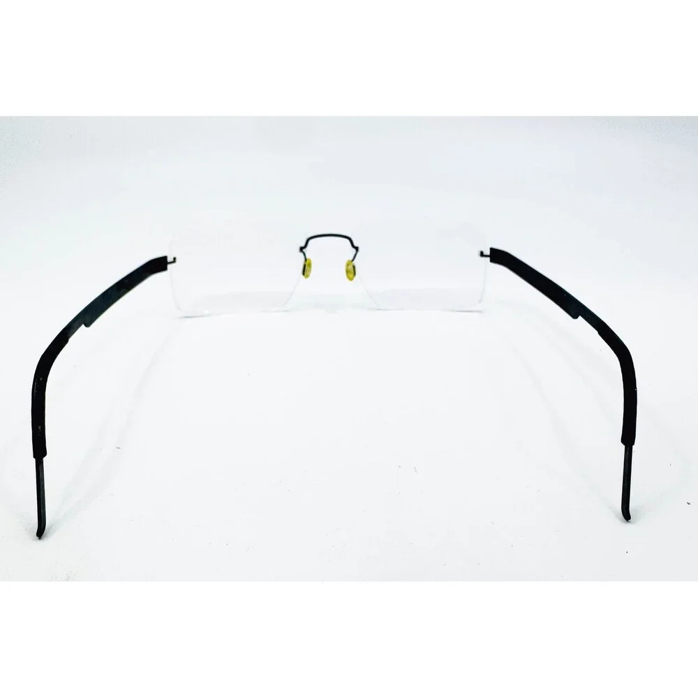 Lindberg Eyeglasses Mens Black Rimless Rectangle Frames 51-19-145